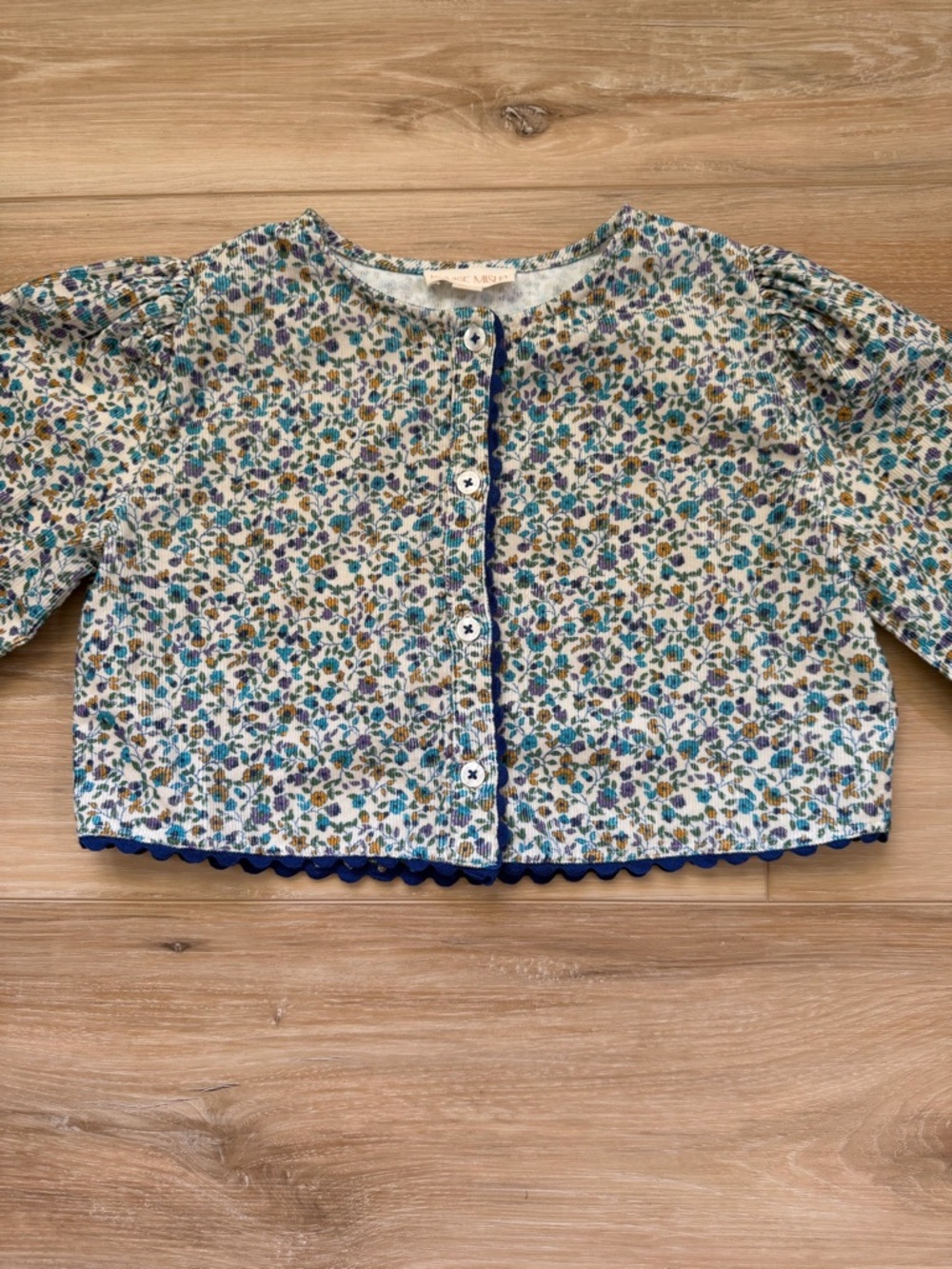 Blue Floral Cropped Top - Kids - Picture 3 of 16